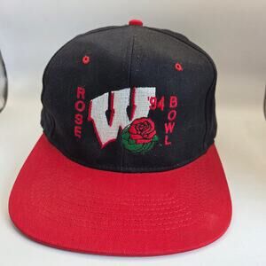 KC Vintage 1994 Wisconsin Badgers Rose Bowl Snapback Hat Green Undervisor